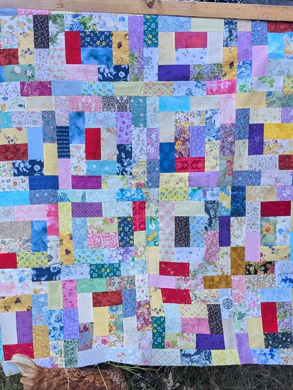 Handmade Pieced Quilt Top 47" x 47"